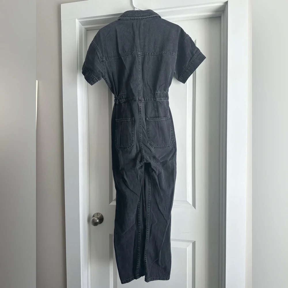 We The Free Black Denim Jumpsuit